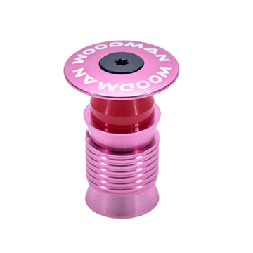 fork compression plug for carbon steerer tube pink